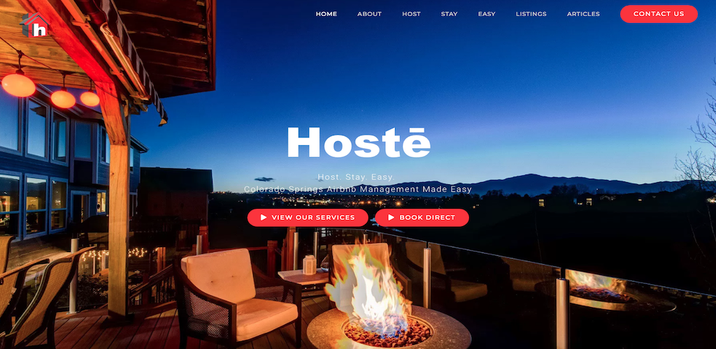 Hostē Website designed by fed