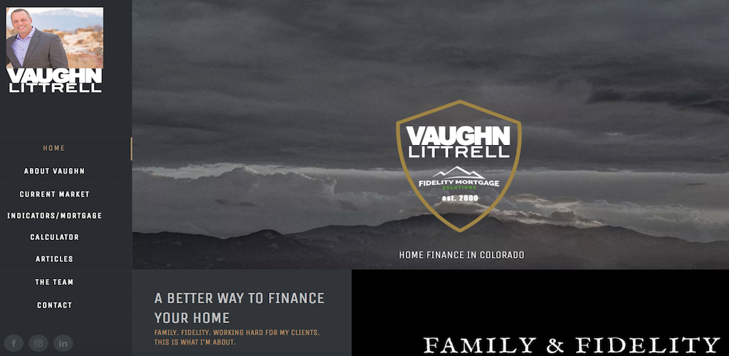 mortgage broker Vaughn Littrell Website