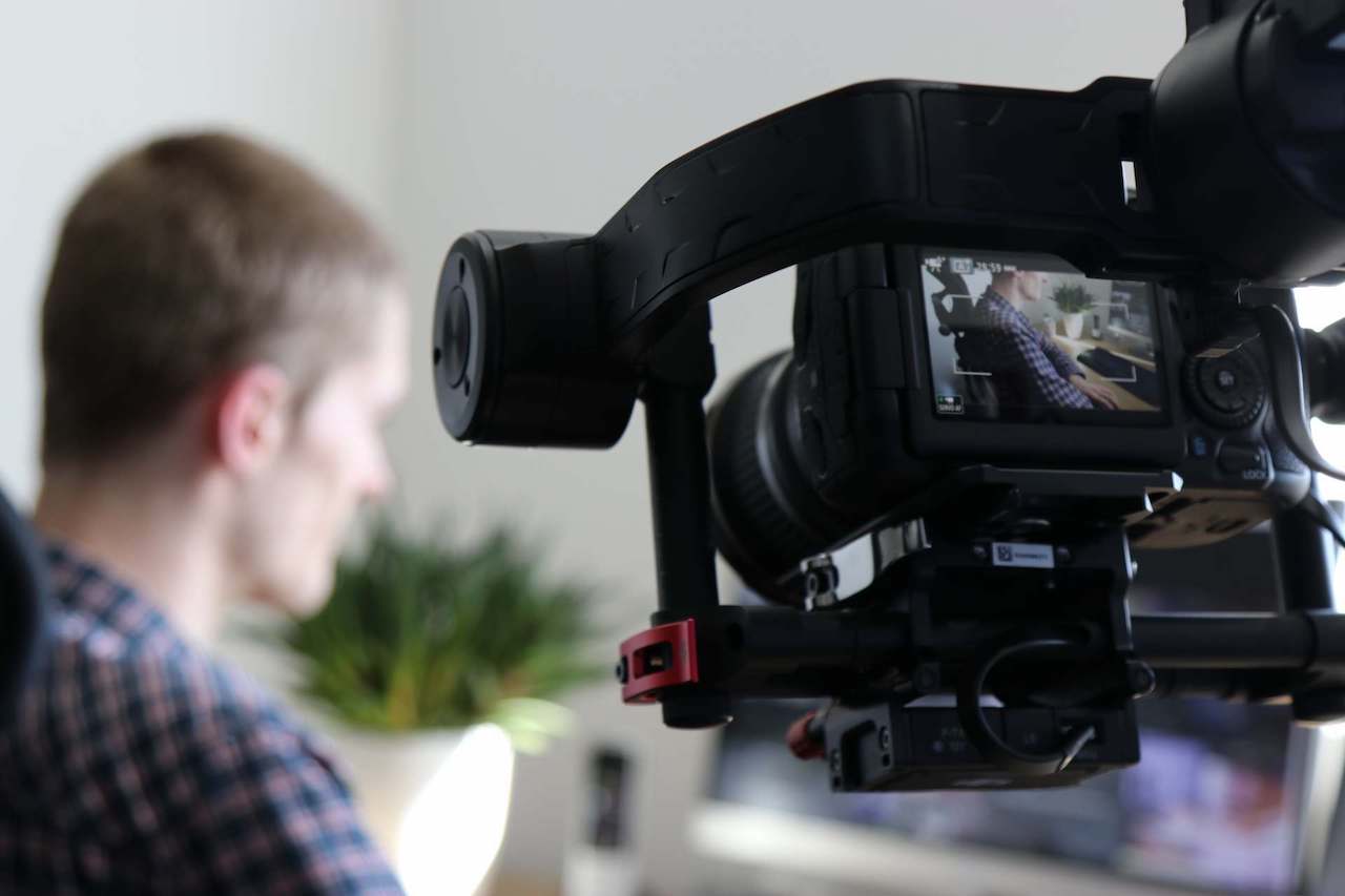 A scene from a web video production.